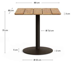 ESILDA WOOD bistro stôl Štvorec 75 x 80 x 80