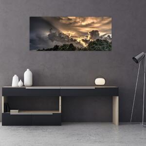 Obraz mračien a lesa (120x50 cm)