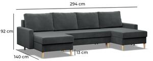 Sedacia súprava BLANK Elegant v tvare U béžová