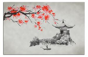 Obraz na plátne - Tradičné ilustrácie Japonsko 160A (90x60 cm )