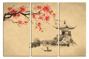 Obraz na plátne - Tradičné ilustrácie Japonsko 160FB (150x100 cm)