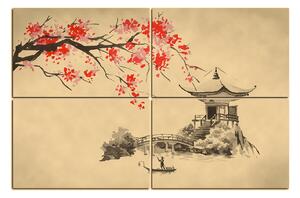 Obraz na plátne - Tradičné ilustrácie Japonsko 160FD (90x60 cm)