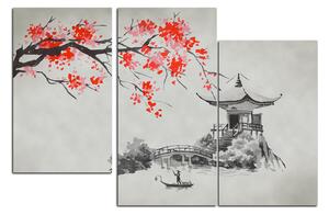 Obraz na plátne - Tradičné ilustrácie Japonsko 160C (90x60 cm)