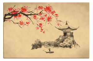 Obraz na plátne - Tradičné ilustrácie Japonsko 160FA (120x80 cm)