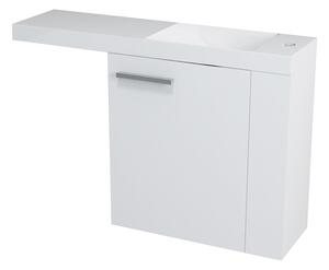 Sapho LATUS VI umývadlová skrinka 50x50x22cm, pravá, biela