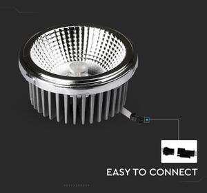 LED Podhľadové bodové svietidlo LED/20W/230V 6400K pr. 11 cm lesklý chróm