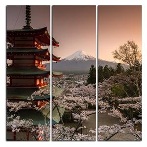 Obraz na plátne - Pohľad na horu Fuji - štvorec 361B (75x75 cm)
