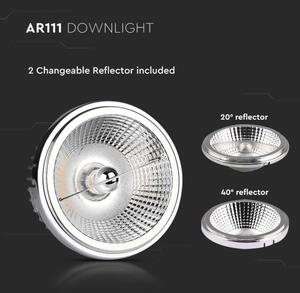 LED Podhľadové bodové svietidlo LED/20W/230V 6400K pr. 11 cm lesklý chróm