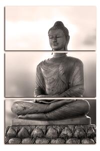Obraz na plátne - Buddha a západ slnka - obdĺžnik 759FB (90x60 cm )