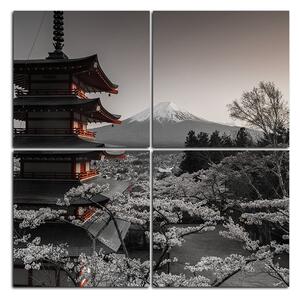 Obraz na plátne - Pohľad na horu Fuji - štvorec 361FE (60x60 cm)