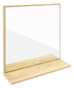 Zrkadlo s poličkou Ceramia Easy 60x61,5 cm svetlý dub EASYZRCO