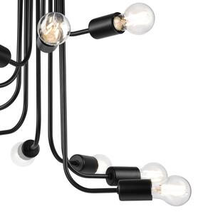 Prisadený luster TRINITY 10xE27/15W/230V čierna