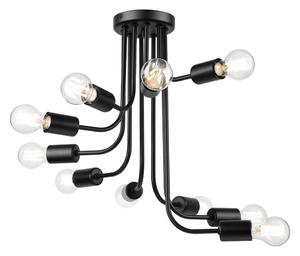 Prisadený luster TRINITY 10xE27/15W/230V čierna