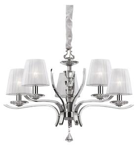 Ideal Lux - Luster na reťazi PEGASO 5xE14/28W/230V pr. 72 cm lesklý chróm