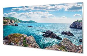 Nástenný panel  Grécko Morské hory 100x50 cm