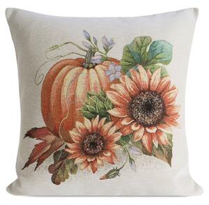 GOBELÍNOVÁ DEKORAČNÁ OBLIEČKA NA VANKÚŠ PUMPKIN1 45X45 CM VZOROVANÁ