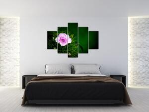 Obraz ružového kvetu (150x105 cm)