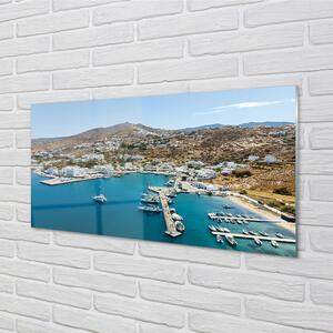 Nástenný panel  Grécko Coast horské mesto 100x50 cm