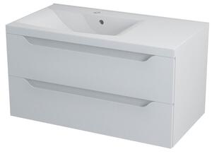 Sapho WAVE umývadlová skrinka 89,7x45x47,8cm, ľavá, biela