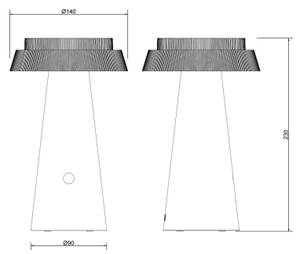 Globo 36624W - LED Stmievateľná solárna dotyková lampa LED/4W/3,7W IP54 biela