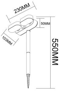 Globo 36509 - LED Solárna lampa so senzorom LED/7,2W/3V IP44