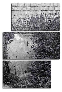 Obraz na plátne - Amfora medzi kríkmi levandule - obdĺžnik 769FC (120x80 cm)