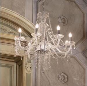 Ideal Lux - Krištáľový luster na reťazi AMADEUS 8xE14/40W/230V pr. 80 cm číra