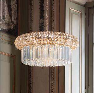 Ideal Lux - Krištáľový luster na reťazi NABUCCO 12xE14/40W/230V pr. 60 cm zlatá