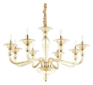 Ideal Lux - Luster na reťazi DANIELI 8xE14/40W/230V pr. 85 cm mosadz