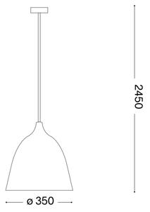 Ideal Lux - Luster na lanku HAUNT 1xE27/60W/230V pr. 35 cm béžová