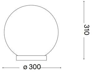 Ideal Lux - Stolná lampa CARTA 1xE27/25W/230V pr. 30 cm biela
