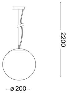 Ideal Lux - Luster na lanku MAPA 1xE27/42W/230V pr. 20 cm šedá/dymová