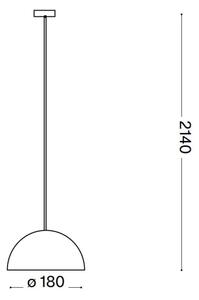 Ideal Lux - Luster na lanku FOLK 1xE27/60W/230V pr. 18 cm hnedá