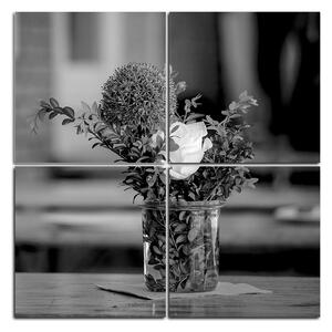 Obraz na plátne - Letné kvety na stole - štvorec 372FE (60x60 cm)