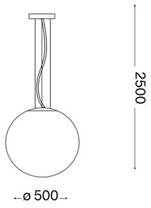 Ideal Lux - Luster na lanku MAPA 1xE27/42W/230V pr. 50 cm šedá/dymová