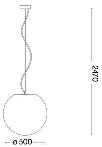 Ideal Lux - Luster na lanku CARTA 1xE27/25W/230V pr. 50 cm biela