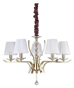 Ideal Lux - Luster na reťazi PEGASO 5xE14/28W/230V pr. 72 cm zlatá