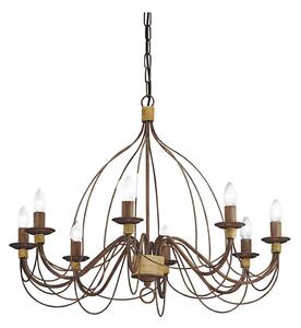 Ideal Lux - Luster na reťazi CORTE 8xE14/40W/230V pr. 80 cm meď