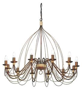 Ideal Lux - Luster na reťazi CORTE 12xE14/40W/230V pr. 95 cm meď