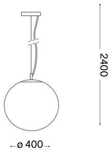 Ideal Lux - Luster na lanku MAPA 1xE27/42W/230V pr. 40 cm šedá/dymová