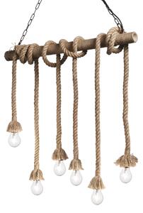 Ideal Lux - Luster na lanku CANAPA 6xE27/15W/230V hnedá