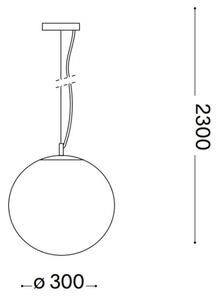 Ideal Lux - Luster na lanku MAPA 1xE27/42W/230V pr. 30 cm číra
