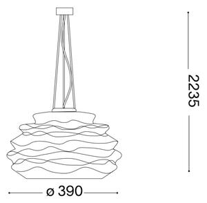 Ideal Lux - Luster na lanku KARMA 1xE27/60W/230V pr. 39 cm biela