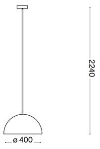 Ideal Lux - Luster na lanku FOLK 1xE27/60W/230V pr. 40 cm hnedá