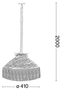 Ideal Lux - Luster na lanku CANAPA 1xE27/15W/230V pr. 41 cm hnedá