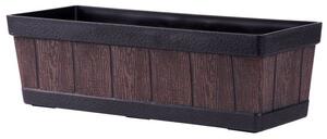 Kvetináč Strend Pro Woodeff, 15x47x17 cm, teak, efekt dreva