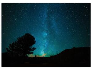 Obraz nočnej oblohy s hviezdami (70x50 cm)