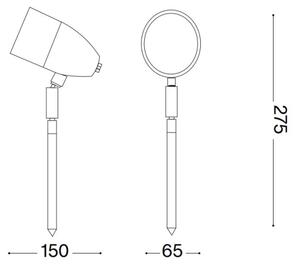 Ideal Lux - Vonkajšia lampa INSIDE 1xG9/15W/230V 27,5 cm IP54 čierna