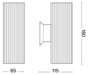 Ideal Lux - Vonkajšie nástenné svietidlo BASE 2xGU10/28W/230V IP44 biela