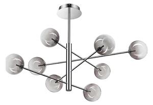Ideal Lux - LED Luster na tyči EQUINOXE 8xG4/2W/230V pr. 128 cm chróm/dymová